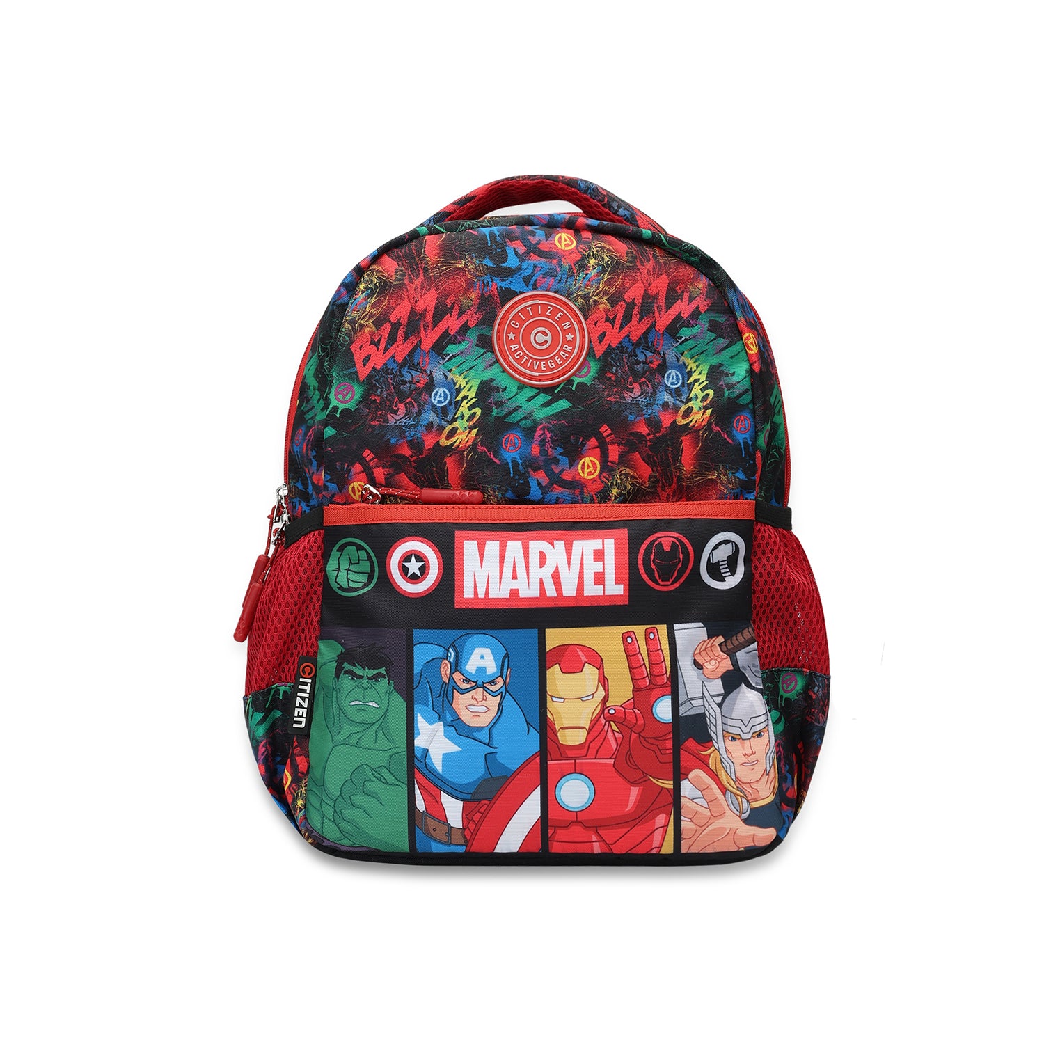 Citizen Avengers 18L Kids School Backpack – Superhero Print, Multi‑Com