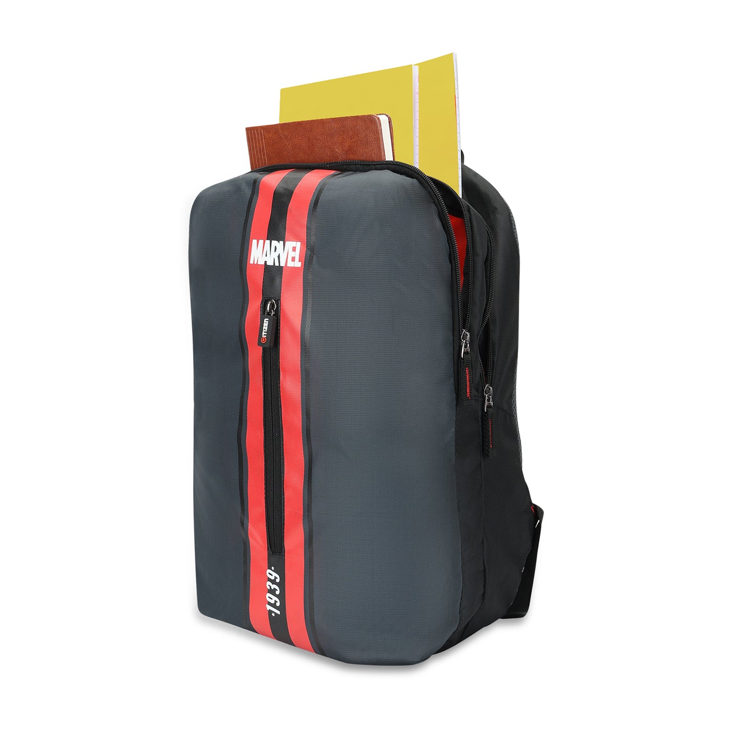 Citizen Marvel 22L Day for Men & Women, Water-Resistant Travel Daypack with Dual Compartments,Front Utility Pocket & Padded Shoulder Straps -(Grey, Red )