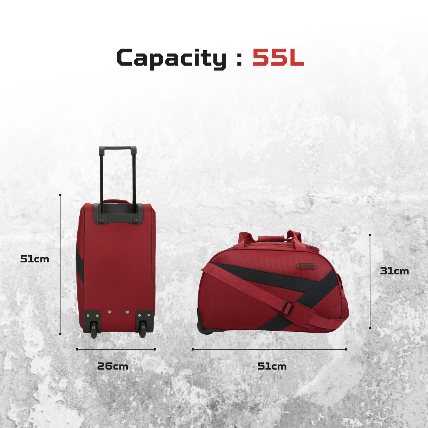 Wheel Duffle Arrow Voyage Design Premium Polyester