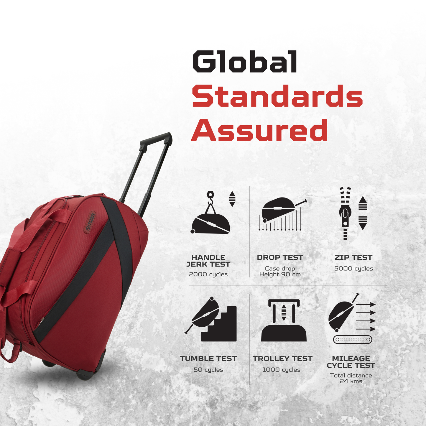 Wheel Duffle Arrow Voyage Design Premium Polyester