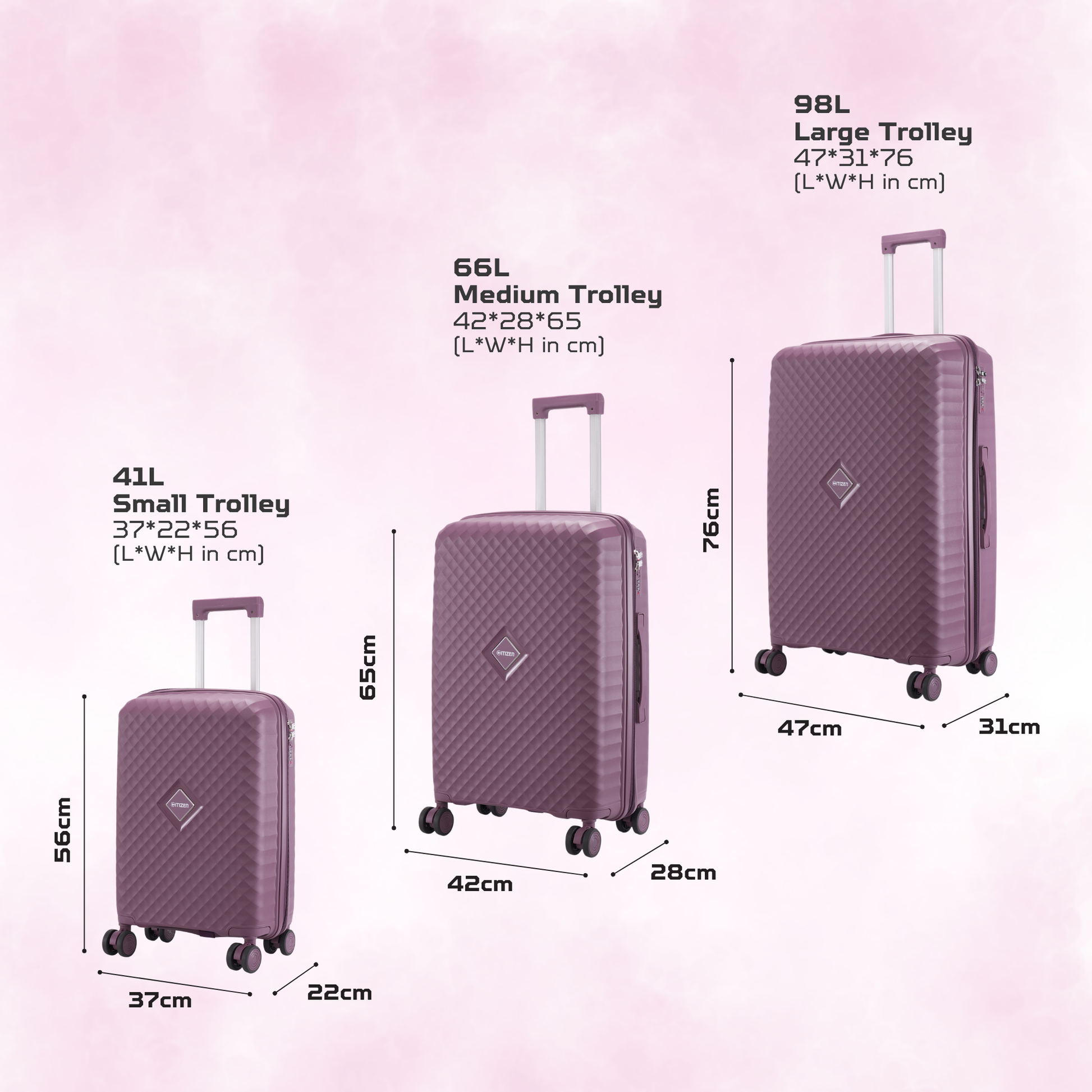 Purple Set of 3
