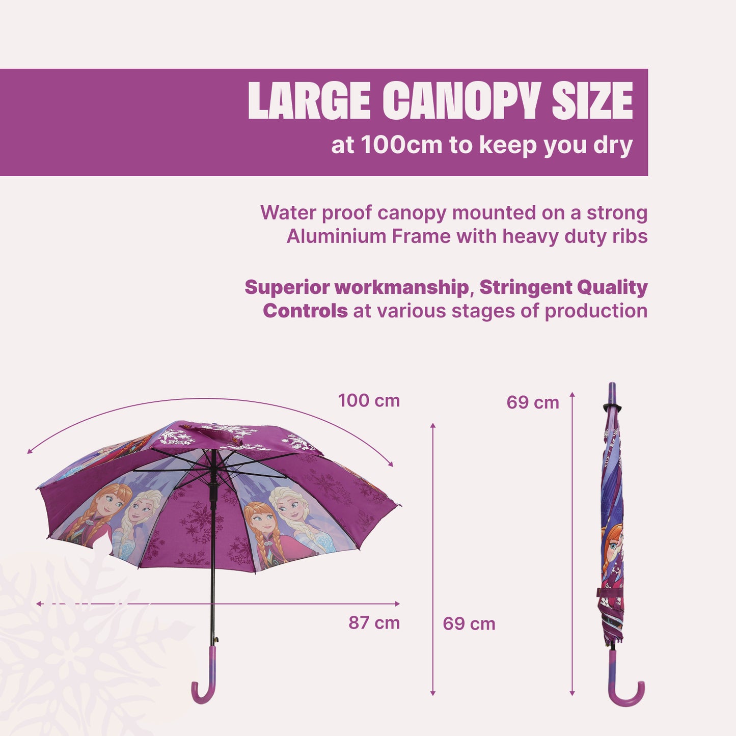 Kids Umbrella with Elza & Anna Characters