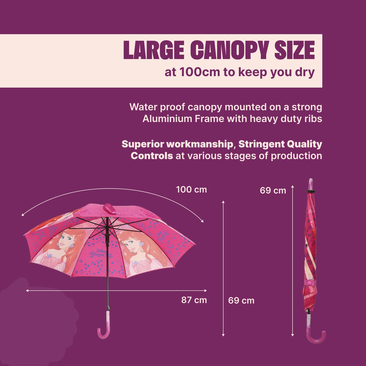 Kids Umbrella with Ariel Character