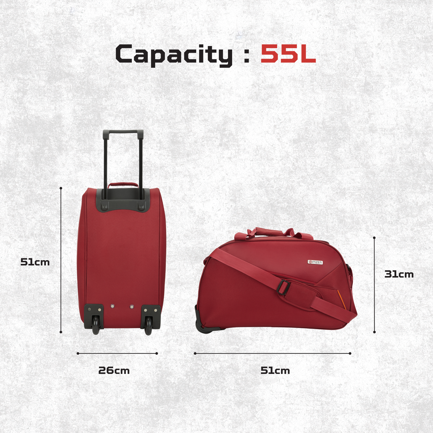 Wheel Duffle Meridian Transit Design Premium Polyester