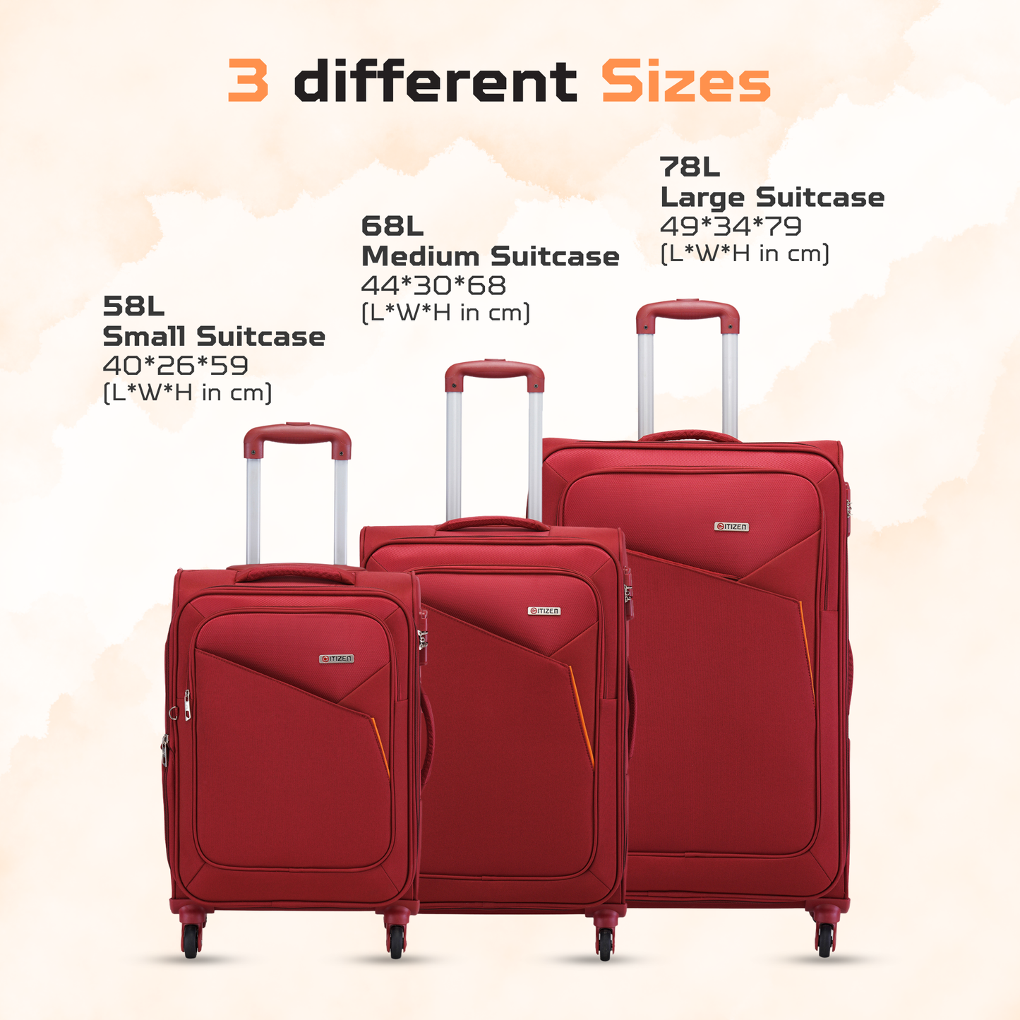 set of 3 (red)