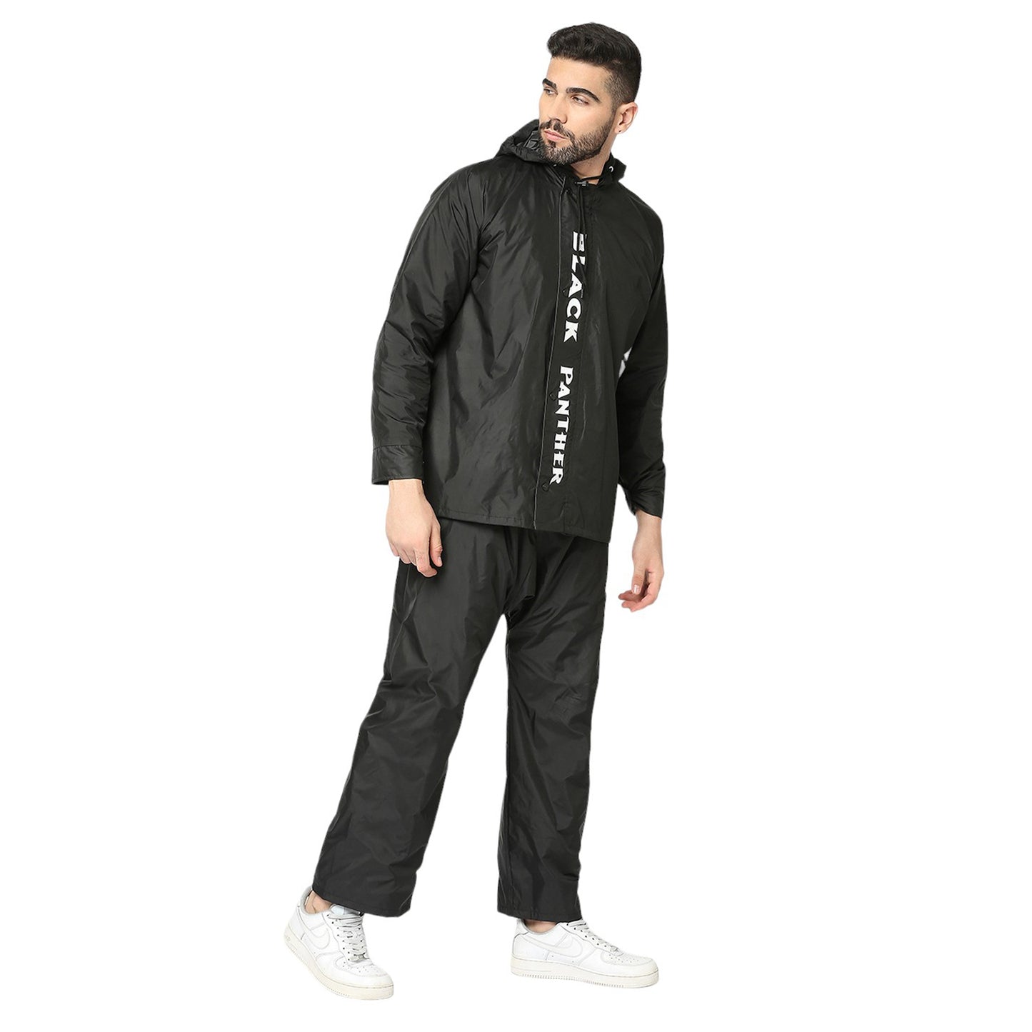 Black Panther Reversible Raincoat Suit with Free-leak proof pouch