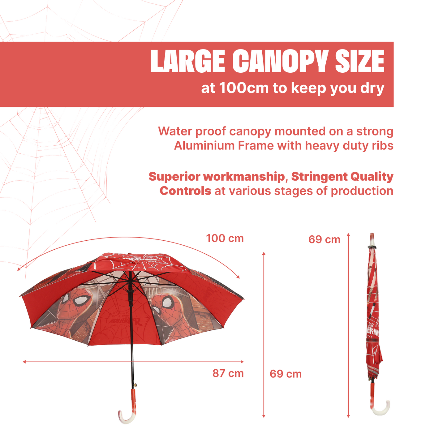 Kids Umbrella with Spiderman Character