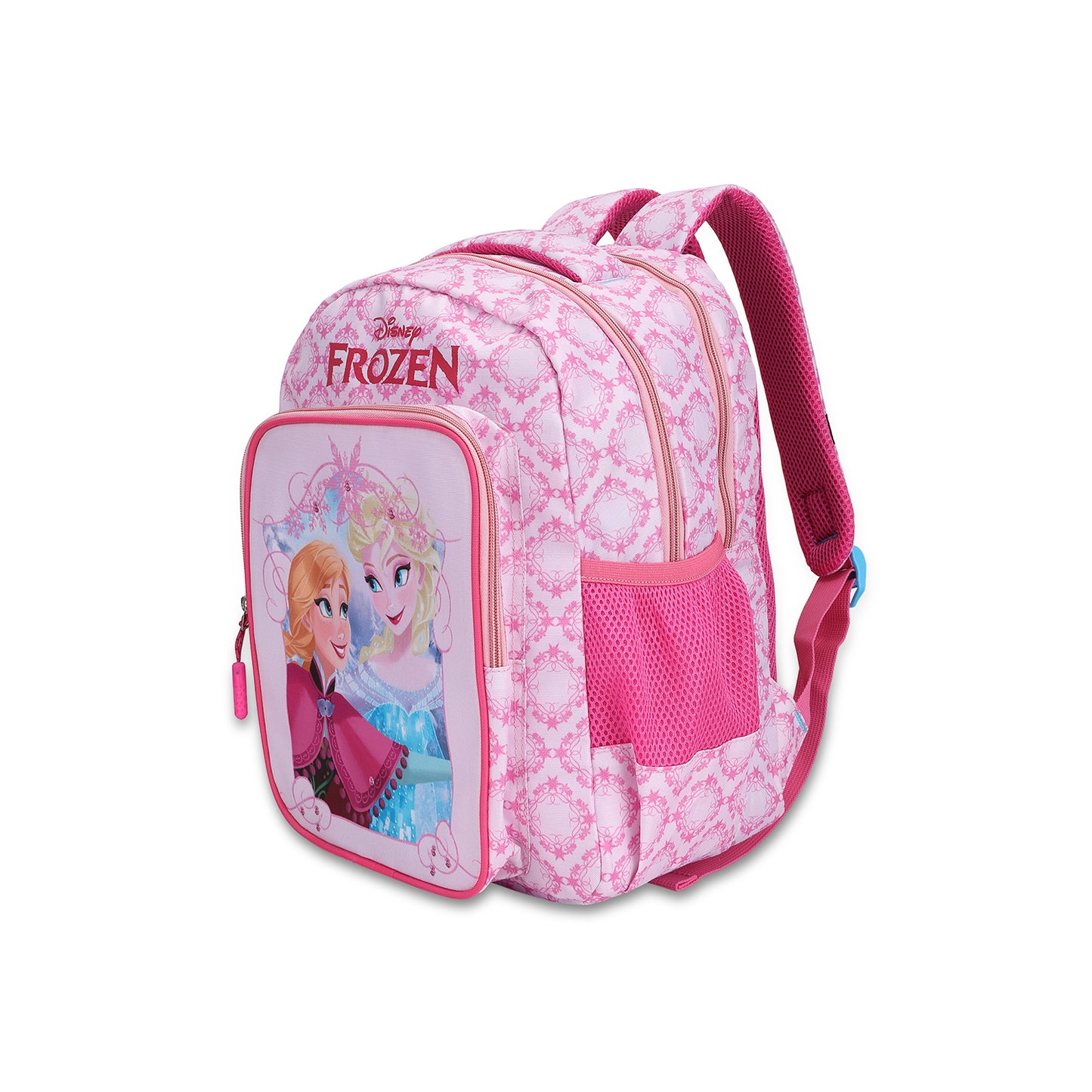 Citizen  Frozen Anna Elsa 18L Kids Backpack for Girls, Double Compartment, With Padded Shoulder Straps - (Pink)