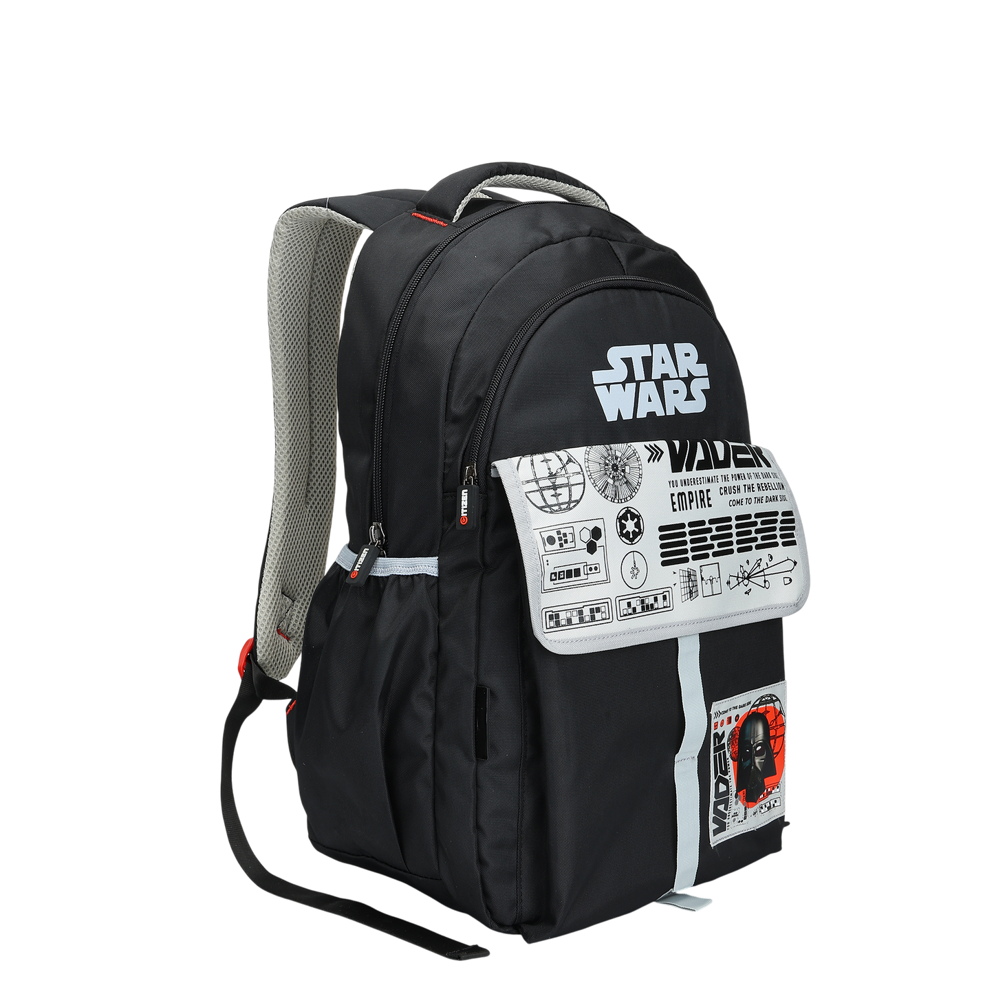 Citizen Star Wars 25L Printed School Backpack for Boys, Multi-Compartment, Tuition, School & Outdoor Use - (Black)