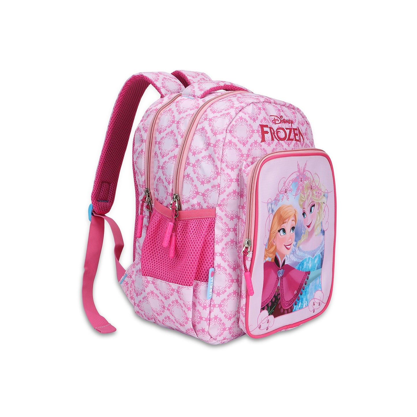 Citizen  Frozen Anna Elsa 18L Kids Backpack for Girls, Double Compartment, With Padded Shoulder Straps - (Pink)