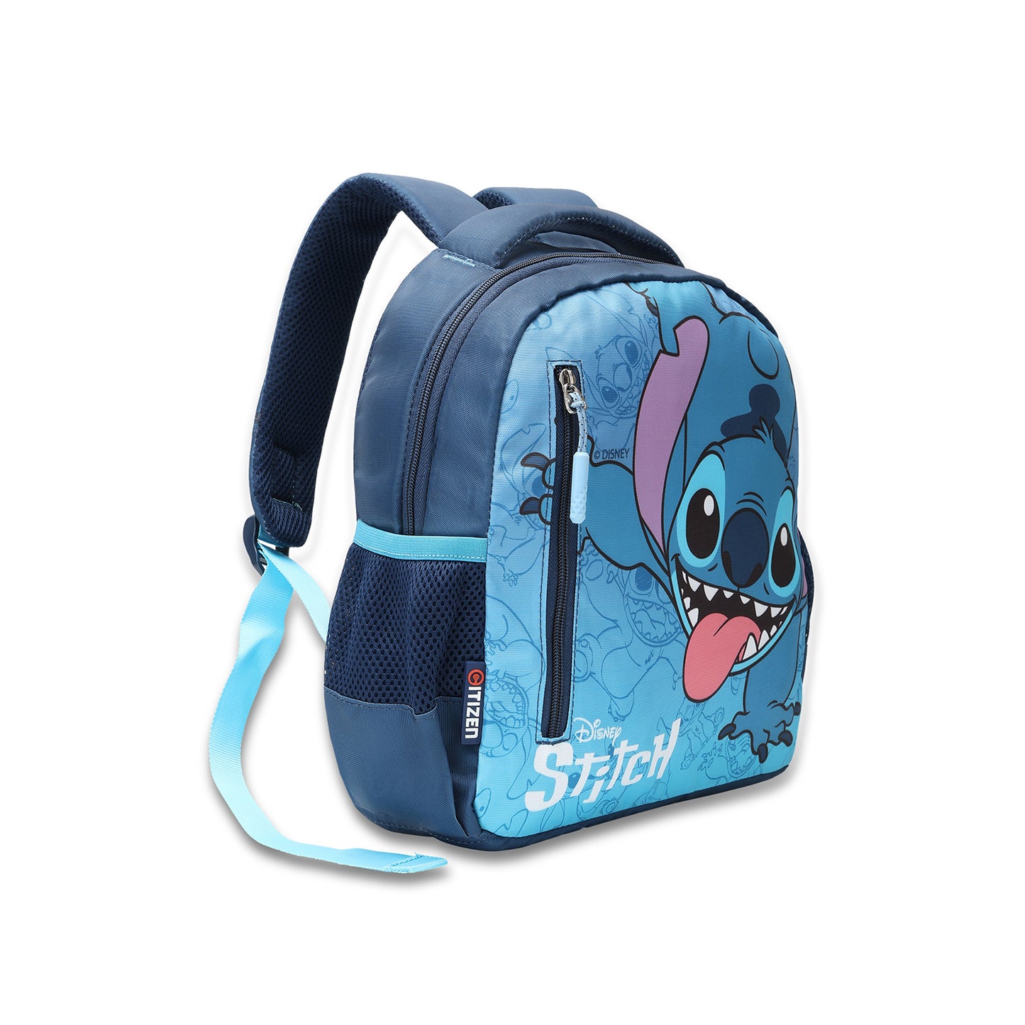 Citizen Stitch 9L Kids School Backpack for Boys & Girls, Adjustable Shoulder Straps , Front Zipper Pocket -(Blue)