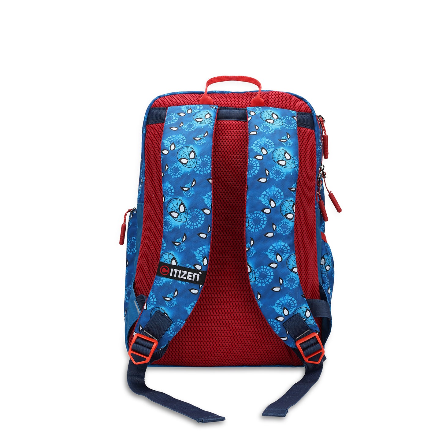 Citizen Marvel Spiderman 25L School Backpack for Boys, Lightweight Kids Book Bag with Front Pocket & Side Storage- ( Blue,Red)