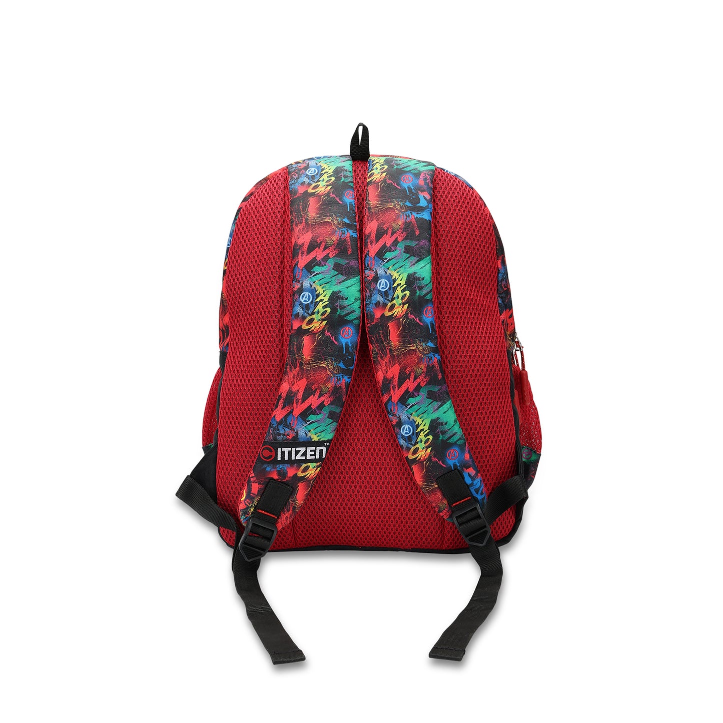 Citizen Avengers 18L Kids School Backpack for Boys ,Superheros Graphic Print , Multiple Compartments - (Red)