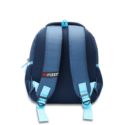 Citizen Stitch 9L Kids School Backpack – Adjustable Straps & Front Pocket (Blue)
