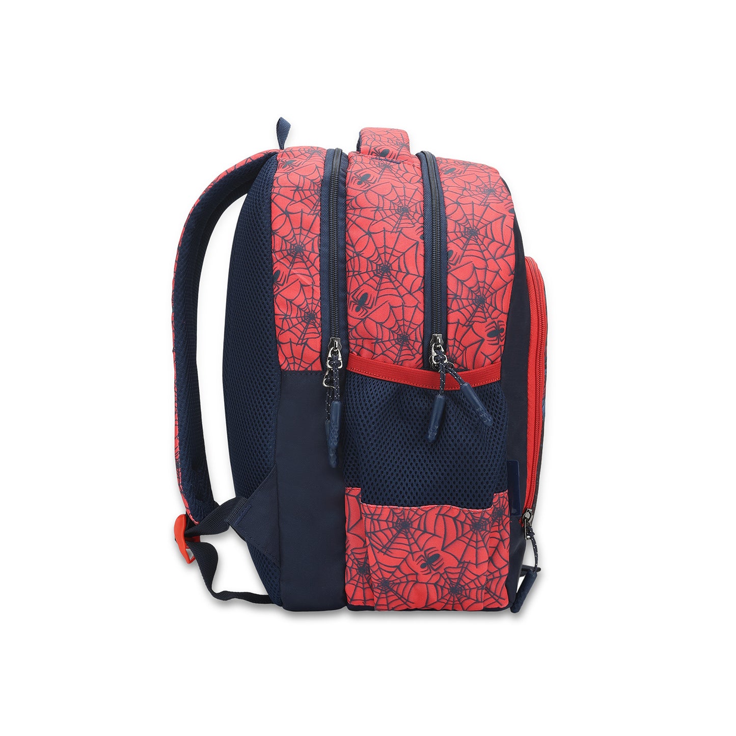 Citizen Spiderman 18L Kids Backpack for Boys , Dual Compartment,Padded Straps, Front Utility Pocket - (Red, Navy)
