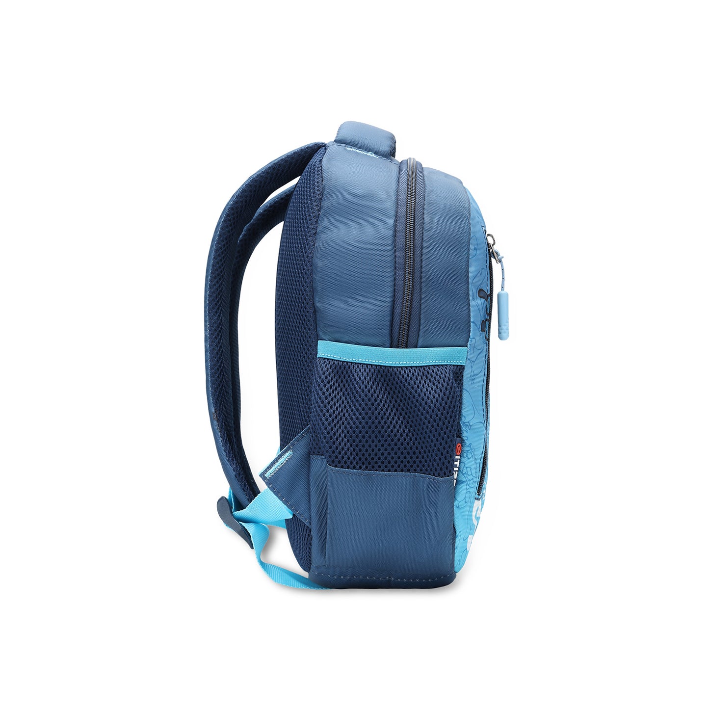 Citizen Stitch 9L Kids School Backpack for Boys & Girls, Adjustable Shoulder Straps , Front Zipper Pocket -(Blue)