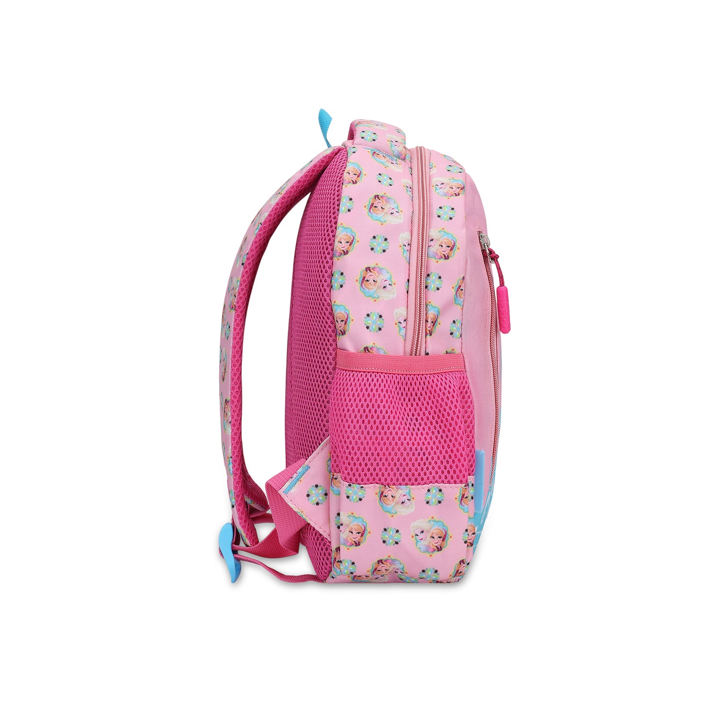 Citizen Frozen Queen 9L Kids Backpack for Girls ,Padded Straps, Front Utility Pocket & Side Mesh Pockets - (Pink)