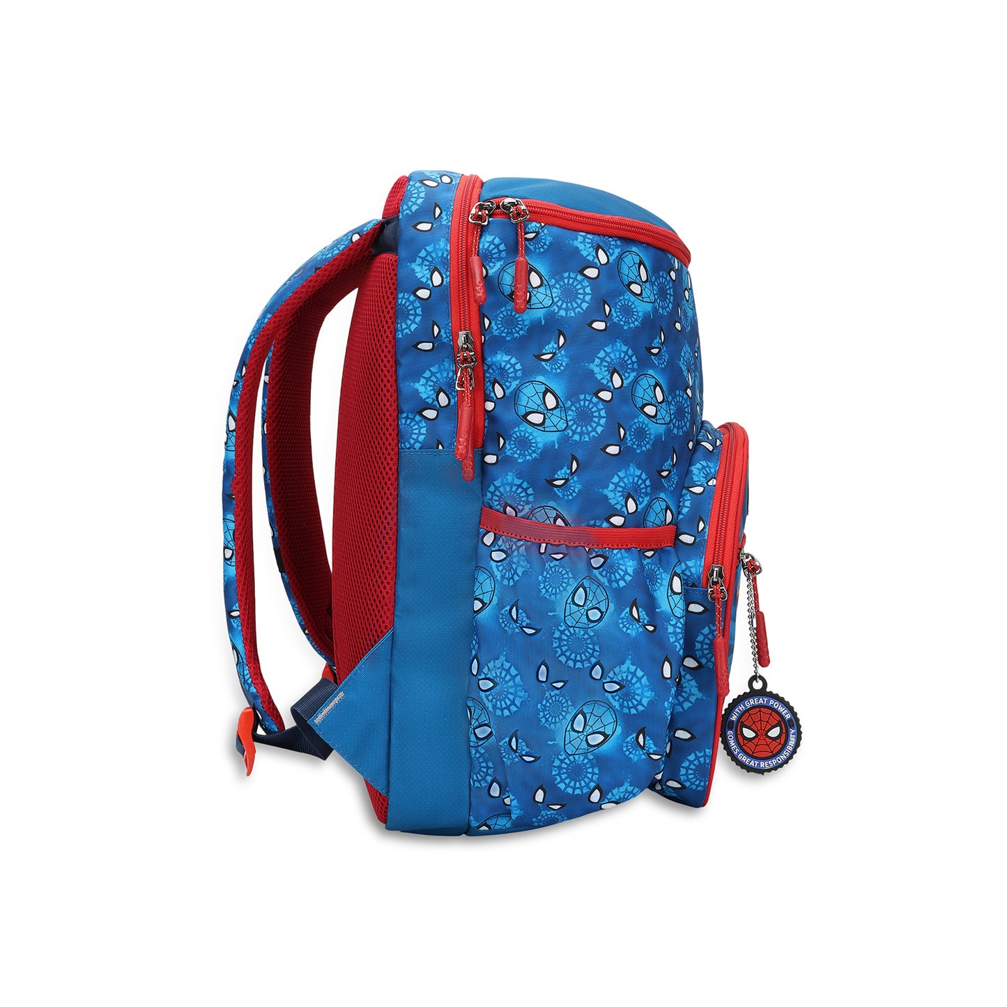 Citizen Marvel Spiderman 25L School Backpack for Boys, Lightweight Kids Book Bag with Front Pocket & Side Storage- ( Blue,Red)