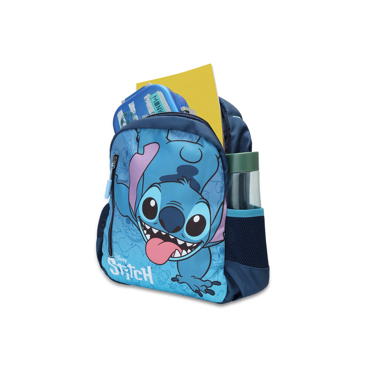 Citizen Stitch 9L Kids School Backpack for Boys & Girls, Adjustable Shoulder Straps , Front Zipper Pocket -(Blue)