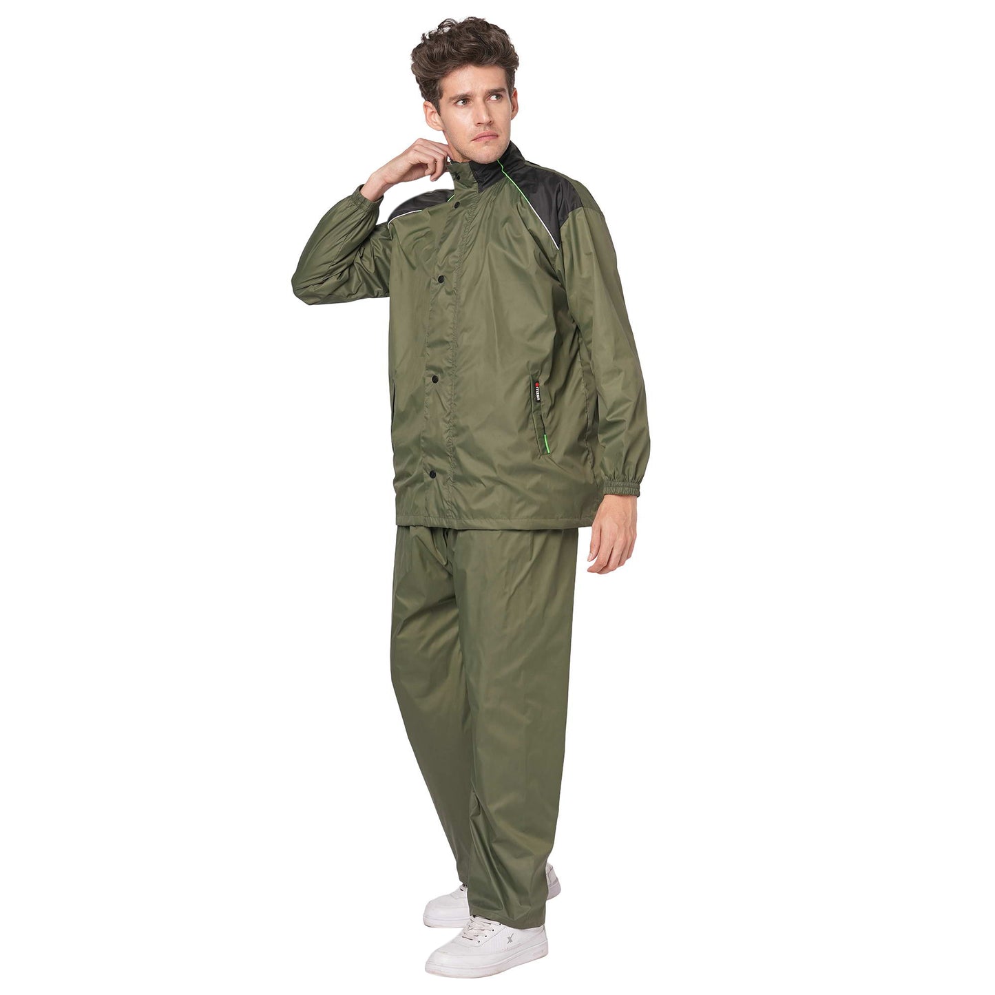 Citizen Hooded Raincoat for Men Women Waterproof for Bike Riders Hd Butter Fabric Lightweight Stylish Sealed Hood, Large Pockets, Heavy-Duty Zippers Rainwear