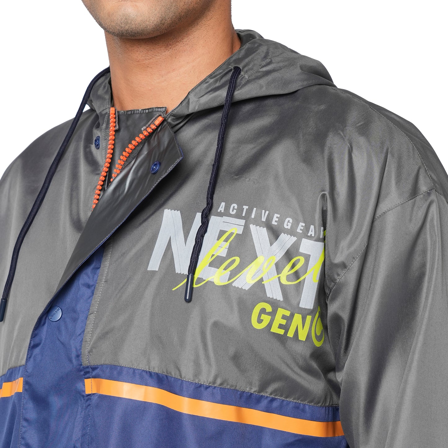Citizen Hooded Raincoat for Men Women Waterproof for Bike Riders 180T Micro Fabric Lightweight Stylish Sealed Hood, Large Pockets, Heavy-Duty Zippers Rainwear