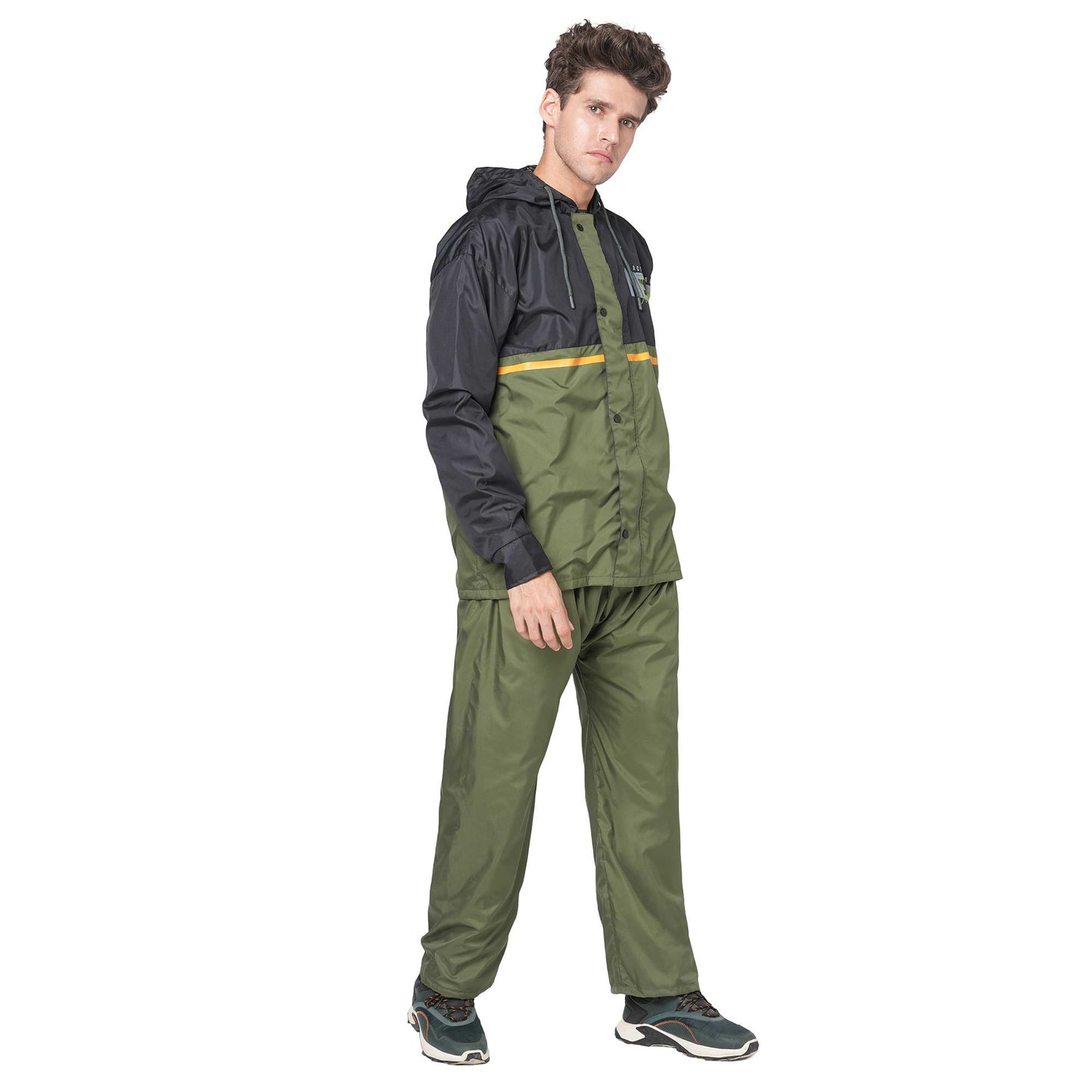 Citizen Hooded Raincoat for Men Women Waterproof for Bike Riders 180T Micro Fabric Lightweight Stylish Sealed Hood, Large Pockets, Heavy-Duty Zippers Rainwear