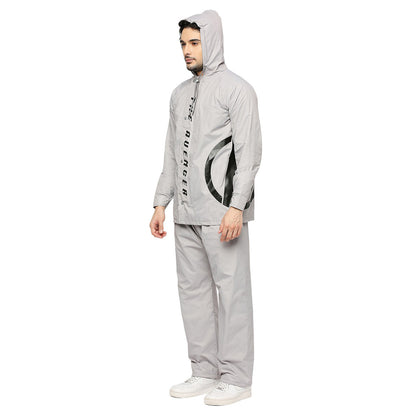Citizen Smoky Gray Reversible Raincoat Suit – Waterproof Men’s Rainwear with Leak‑Proof Pouch