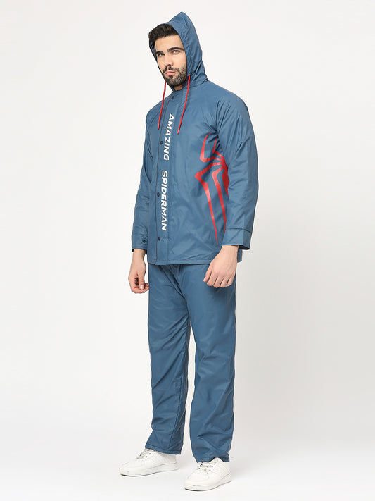 Sleek Reversible SpiderRaincoat Suit with Free-leak proof pouch