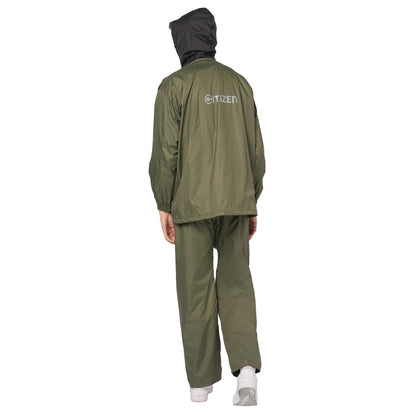 Citizen Hooded Raincoat for Men Women Waterproof for Bike Riders Hd Butter Fabric Lightweight Stylish Sealed Hood, Large Pockets, Heavy-Duty Zippers Rainwear