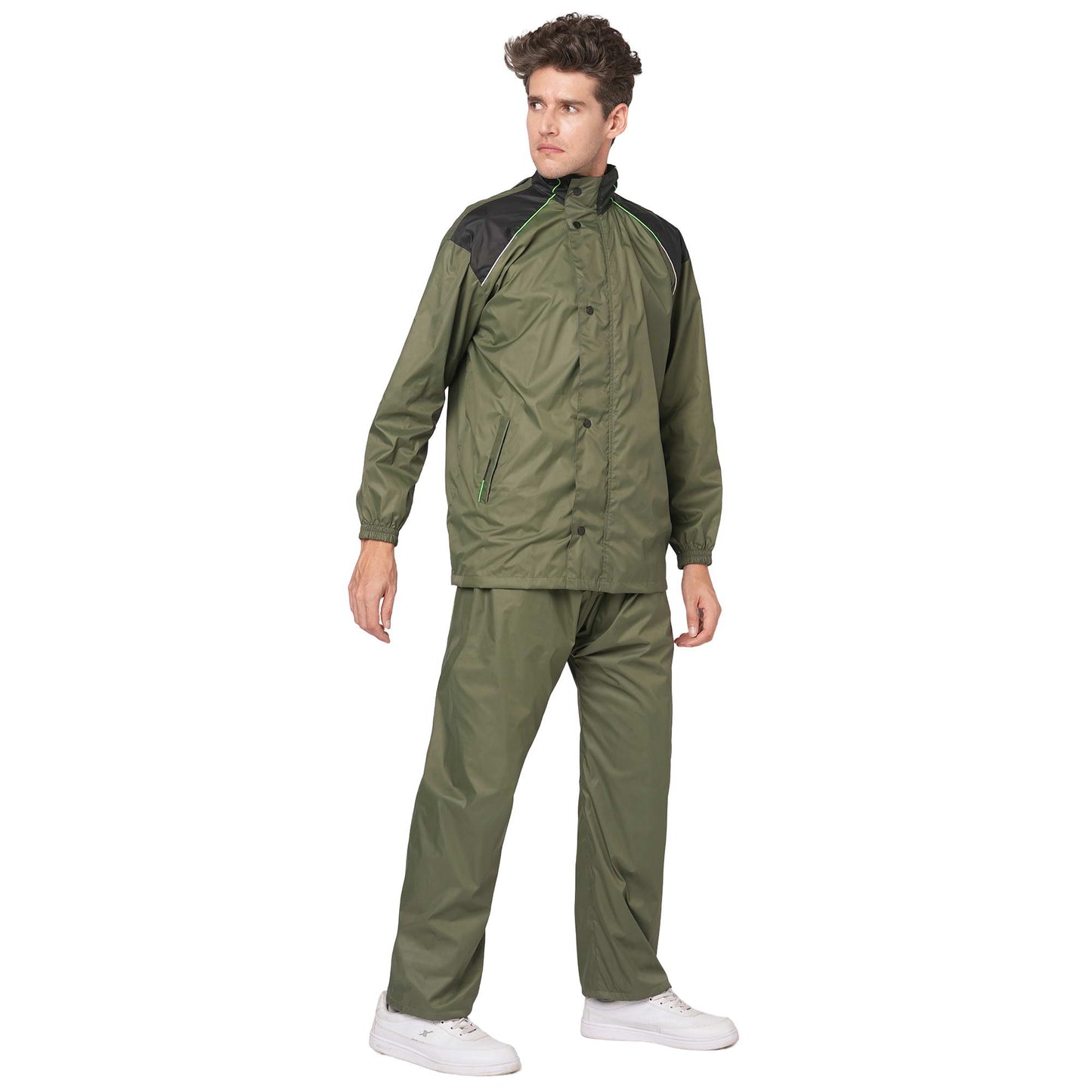Citizen Hooded Raincoat for Men Women Waterproof for Bike Riders Hd Butter Fabric Lightweight Stylish Sealed Hood, Large Pockets, Heavy-Duty Zippers Rainwear