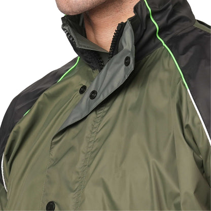 Citizen Hooded Raincoat for Men Women Waterproof for Bike Riders Hd Butter Fabric Lightweight Stylish Sealed Hood, Large Pockets, Heavy-Duty Zippers Rainwear