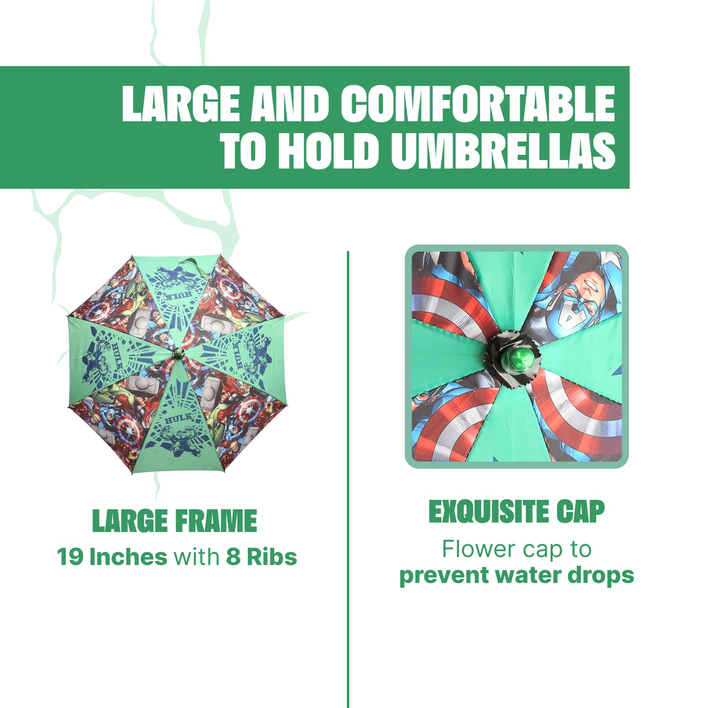 Kids Umbrella with Hulk & Marvel Characters