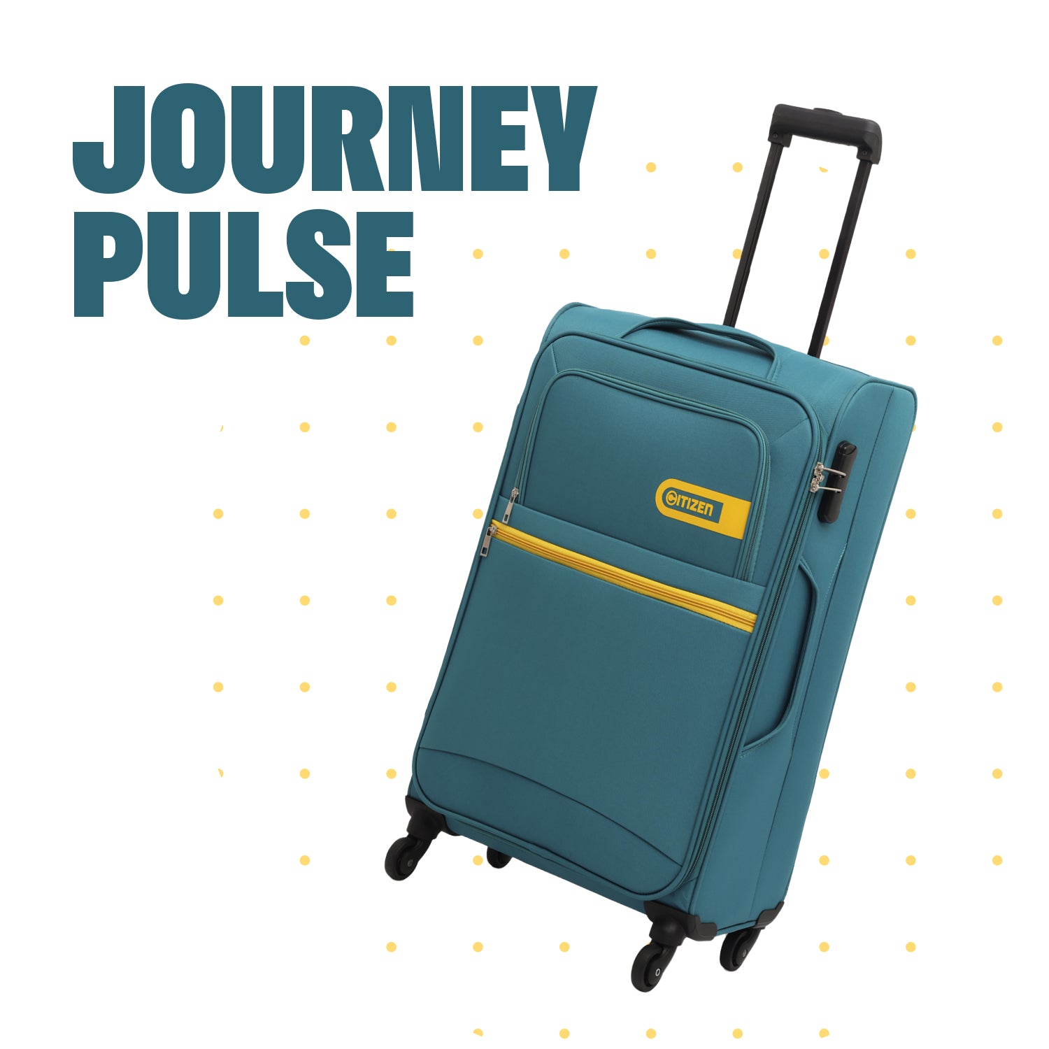 Journey Pulse Trolley Suitcase with Zip Expansion Theft Lock Citizen