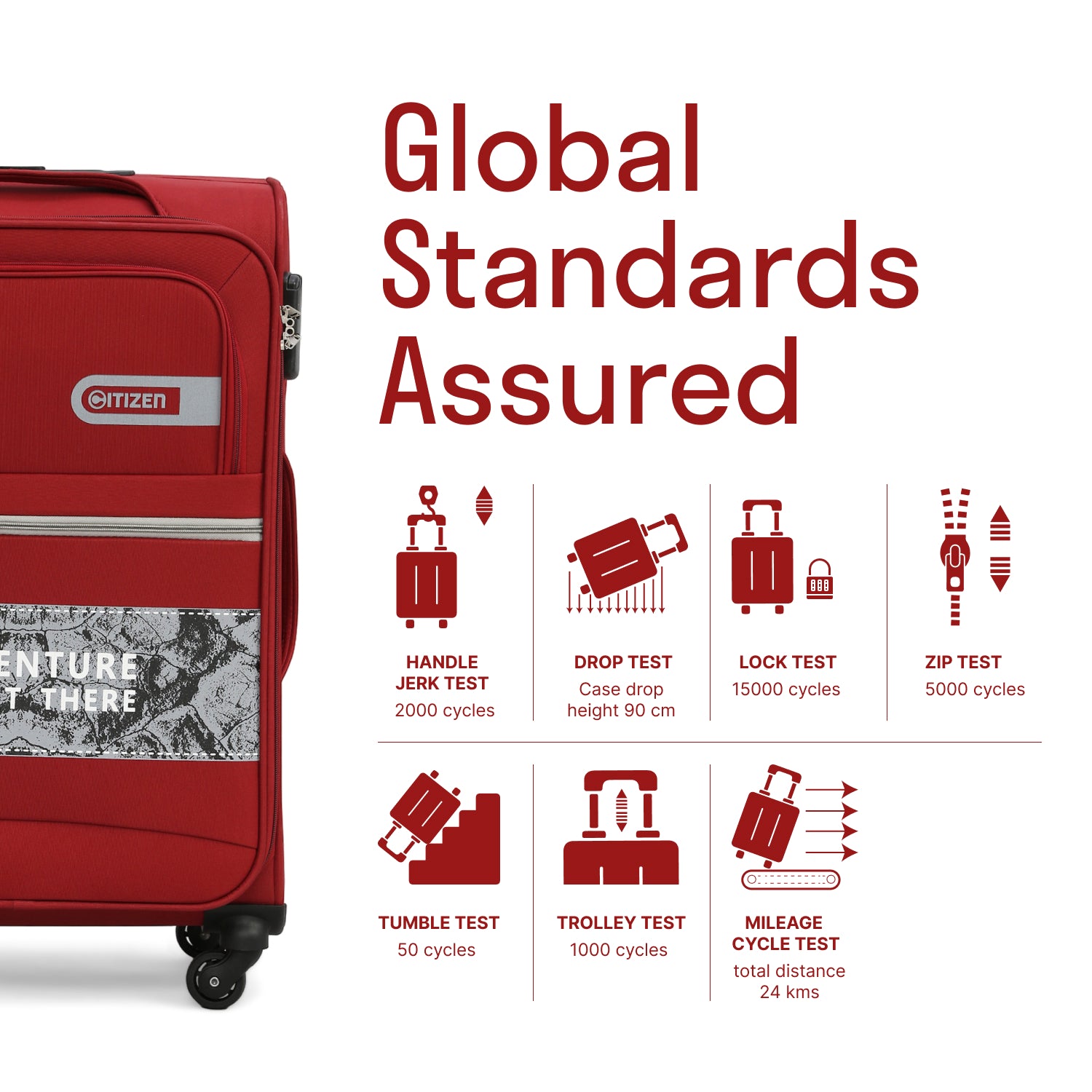 Adventure Vista Trolley Suitcase with Quick Access Compartments Theft Lock